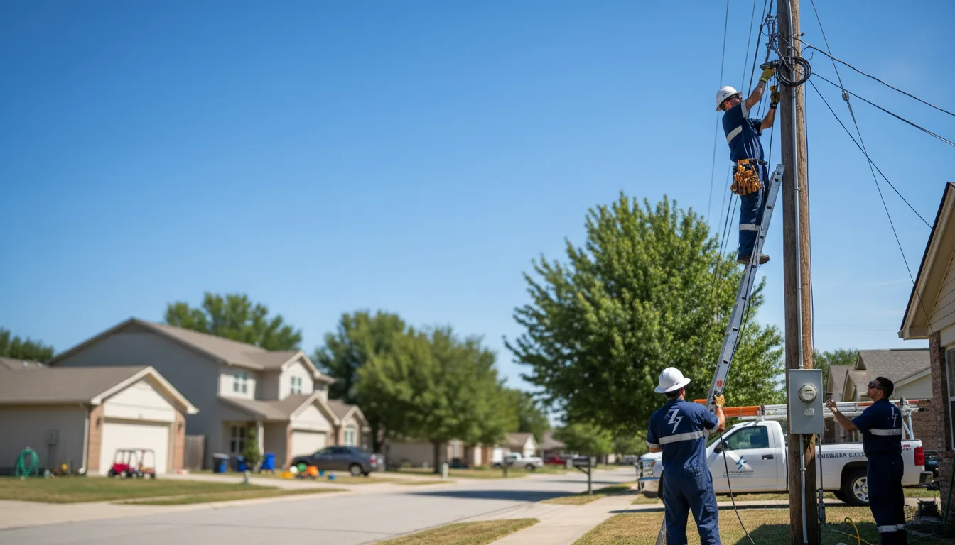 Residential electrician providing installation services in Shidler, OK